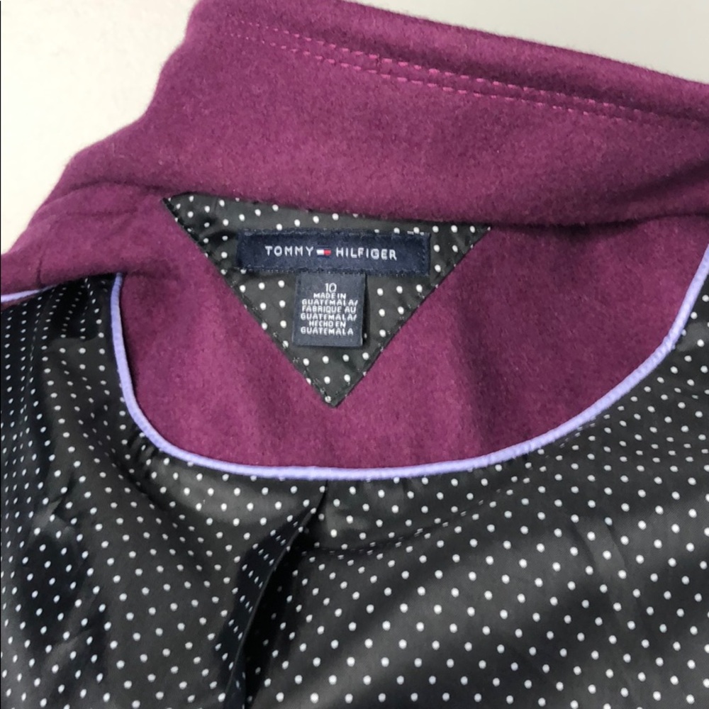 Tommy Hilfiger Purple wool blend coat - Picture 8 of 8